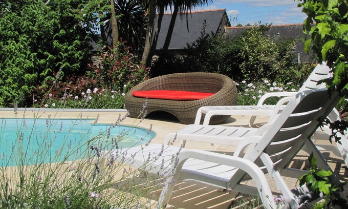 Gomene Cabaña | Casa rural bretona tradicional de alta calidad en Gomene, piscina, wifi y jardines