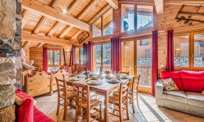 Les Almes Chalet De Esquí | Chalet Tradicional en Los Alpes: 5 Habitaciones, 4 Baños, Sauna, para 10 Personas en Tignes