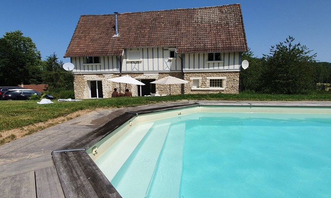 Blonville-sur-Mer Casa | Casa tradicional normanda con piscina climatizada
