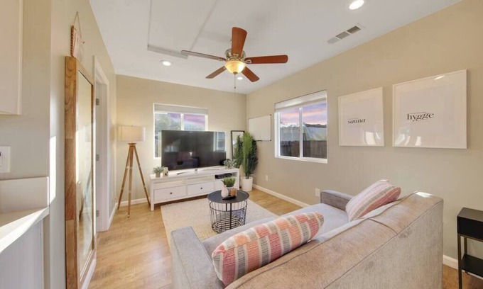 Stockton Casa | Trendy San Diego Bungalow - Private Backyard with Firepit