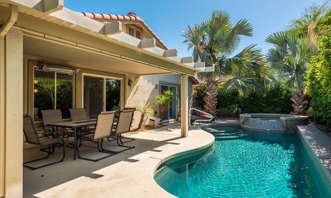 Indio Casa | Tropical Oasis at Indian Palms w/Pool/Spa, Mountain View, Close to Music Festivals, in Golf Resort