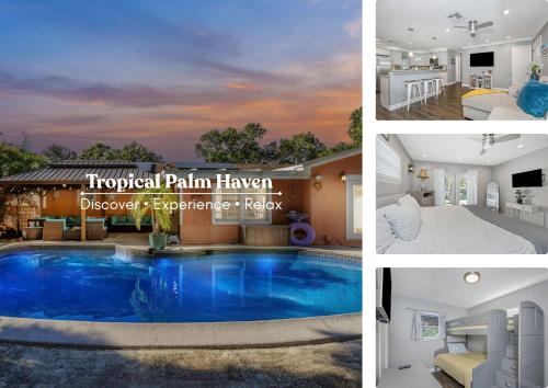 Pinellas Park Casa | Tropical Palm Haven with Pool and Firepit
