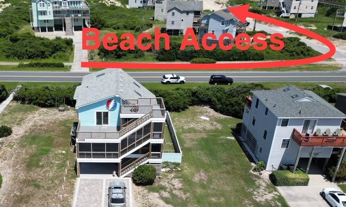 South Nags Head Casa | Playa al otro lado de la calle, incluye ropa de cama, campo de golf de 9 hoyos.