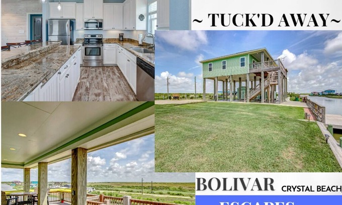 Port Bolivar Casa | Tuck'd Away - Beautiful home on a canal. Great for fishing!