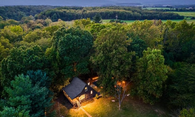 Shenandoah Cabina | Tuck's Starry Night cabin, Hot tub, Outdoor movies