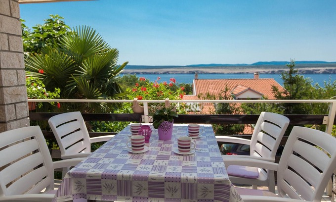 Jadranovo Apartamento | Apartamento para dos personas con terraza y vista al mar Jadranovo, Crikvenica (A-2377-a)