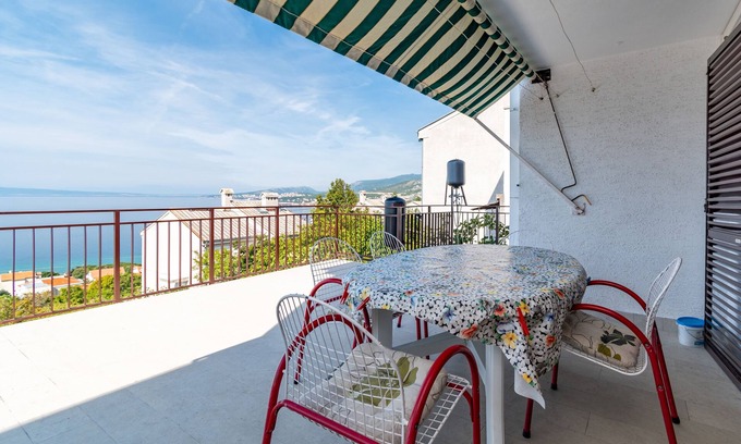 Klenovica Apartamento | Apartamento para dos personas con terraza y vista al mar Klenovica, Novi Vinodolski (A-5530-a)