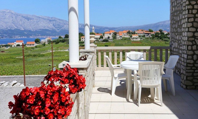 Lumbarda Apartamento | Apartamento para dos personas con terraza y vista al mar Lumbarda, Korcula (A-4352-a)