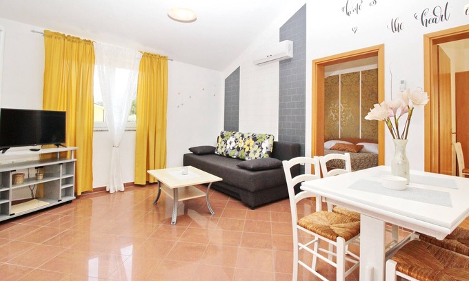 Baska Apartamento | Apartamento para dos personas con balcón y vista al mar Baska, Krk (A-18794-b)