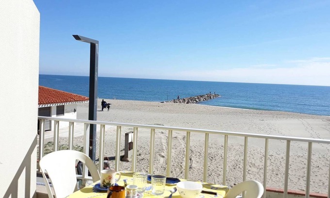 Saint-Cyprien Plage Apartamento | APARTAMENTO DE DOS HABITACIONES, TERRAZA CON VISTA AL MAR