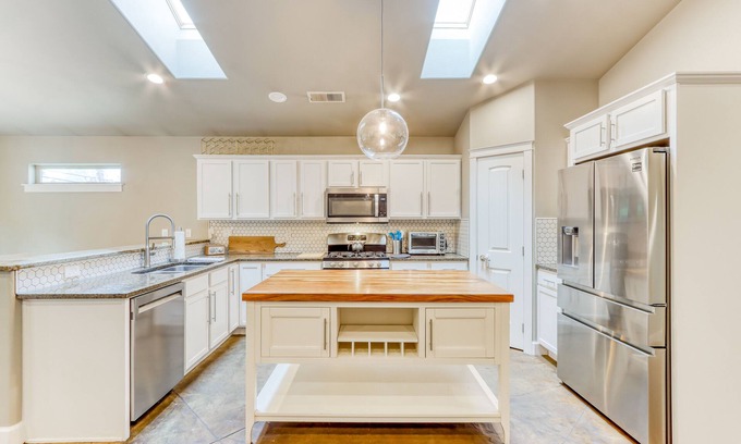 Boyd Acres Casa | Two-story, dog-friendly home with central AC, washer/dryer, wood stove, & yard