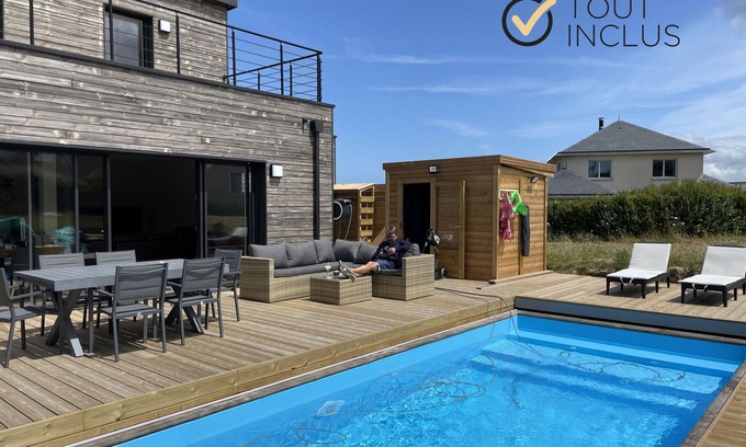Saint-Pabu Casa | TY COAT - New house / sea view / swimming pool / Nordic bath