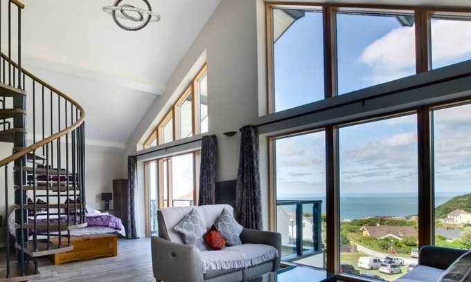 Tan-y-groes Casa | Una joya arquitectónica moderna, diseñada para encapsular las impresionantes vistas al mar desde tantas habitaciones como
