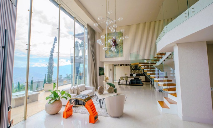 Medellin Casa | Ultra-Luxury Mansion In Medellin Gym Jacuzzi Daily Maid Barbershop Gameroom Bar