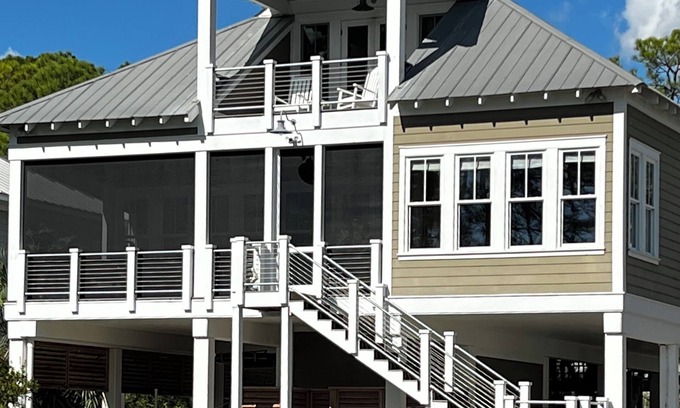 Carrabelle Casa | Upscale Beachfront Family Home on Carrabelle Beach-Florida's Least Crowded Beach