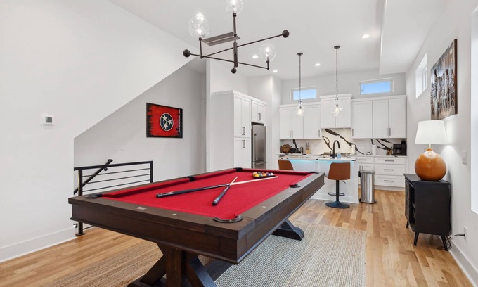 Haynes Area Casa | Upscale Multi-Level Home | Rooftop & Game Room Fun