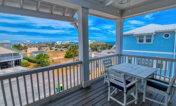 North Carolina Coast Casa | Upscale ocean view home with elevator and dog friendly!
