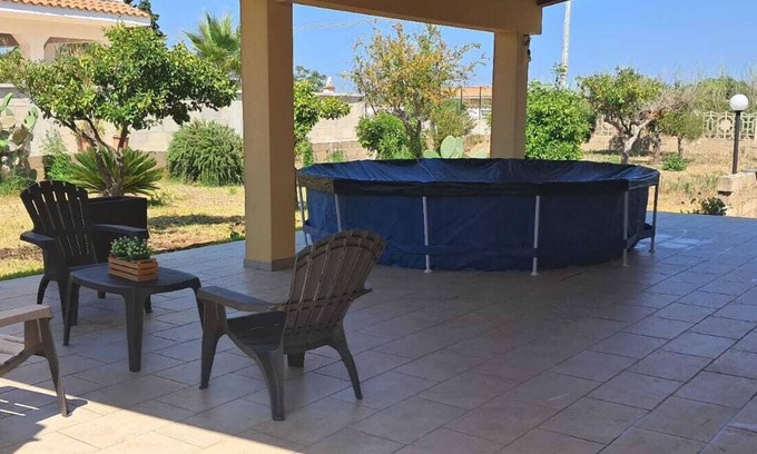 Santa Maria del Focallo Casa | Casa de vacaciones "Casa Vacanza Il Melograno" con 2 terrazas privadas, aire acondicionado y Wi-Fi
