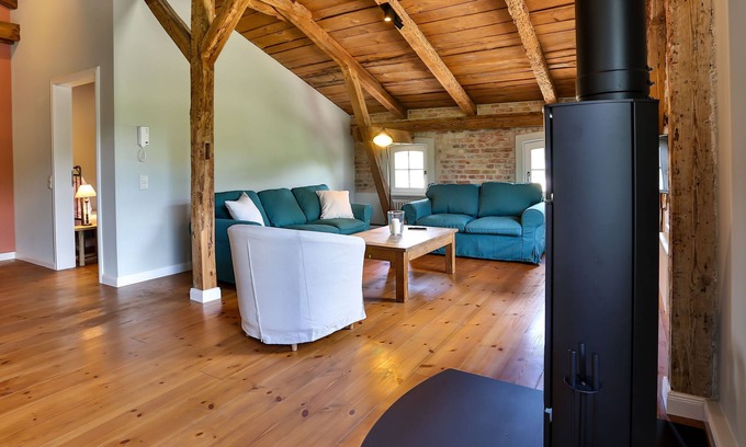 Oberhavel Apartamento | Vacation apartment Fürstenberg over 2 ET with terrace and balcony - Storchenhof