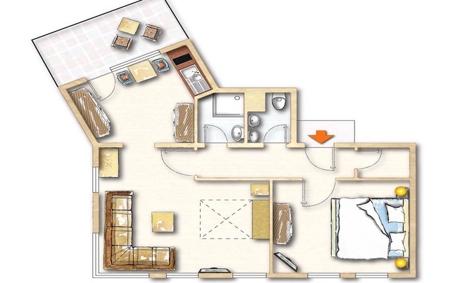 Haeusern Apartamento | Vacation apartment, 47-59sqm, 1 bedroom, max. 4 persons