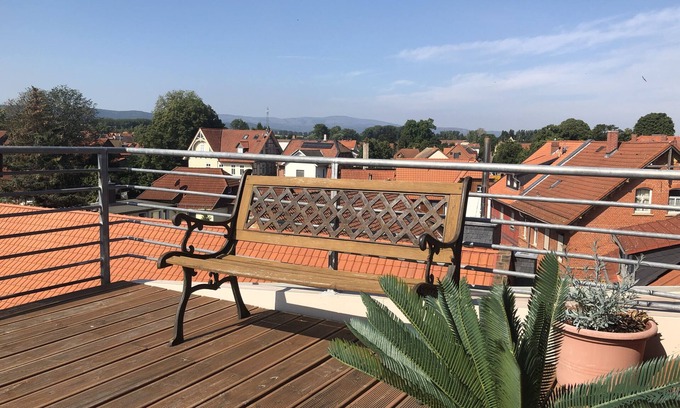 Derenburg Apartamento | Vacation apartment "Brockenblick" - sauna - WLAN - roof terrace - 7 persons