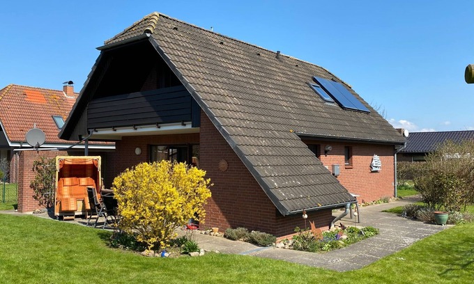 Friedrichskoog-Spitze Casa | Casa Ulrich con jardín vallado y sauna - Ferienhaus Ulrich