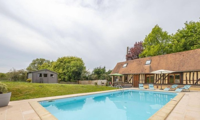 Manerbe Casa | Casa de vacaciones La Petite Normande en La Roque-Baignard - 6 personas, 3 dormitorios