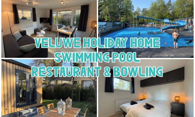 Bosgebied Hoenderloo Chalet De Esquí | Veluwe Holidays - Private Chalet with Big Garden and Community Swimming Pool