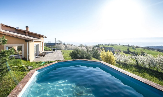 Saint-Romain-de-Lerps Villa | Muy bonita villa con un panorama excepcional desde Mont-Blanc hasta Mont Ventoux