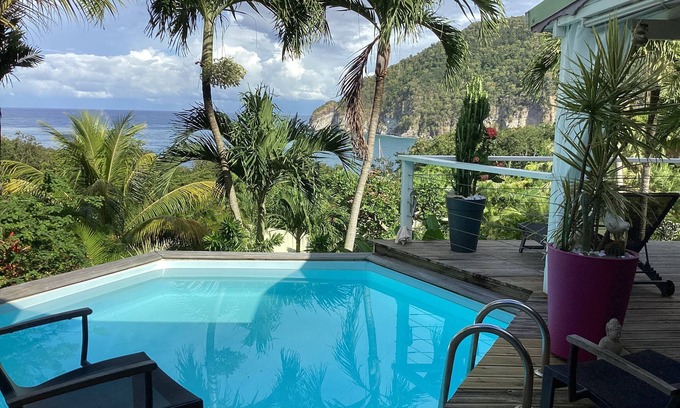 Deshaies Villa | Villa muy hermosa con vistas al mar