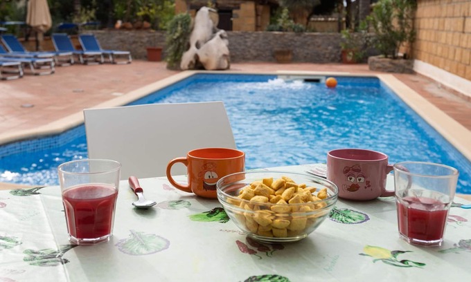 Cinisi Villa | Villa Alelida con vistas al mar con bañera de hidromasaje y jardín