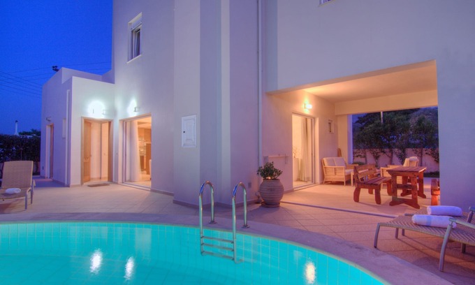 Agios Vasileios Casa | Villa Alkisti, private pool, near the beach, located in the center of village
