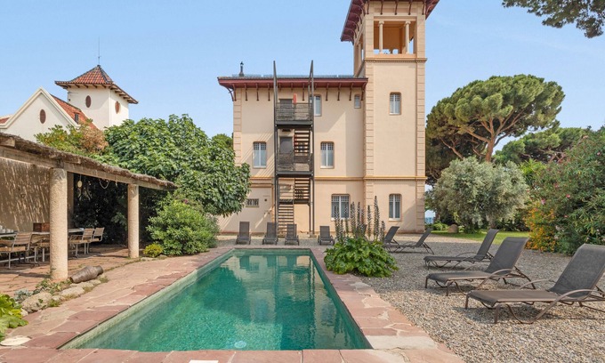 Sant Vicenc de Montalt Villa | 'Villa Antonia' con vistas al mar, Wi-Fi y aire acondicionado