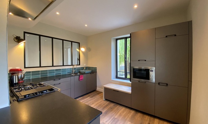 Donville-les-Bains Villa | Villa-Premium-Baño con bañera-Vista al Mar