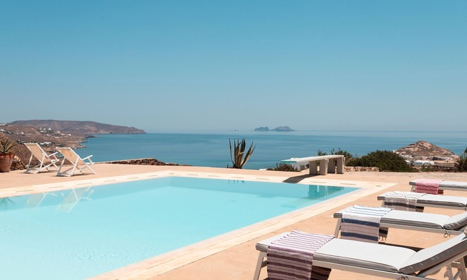 Kalafatis Casa | villa Annelle/Gorgeous panoramic views of Kalafati Bay/ Private pool