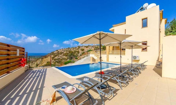 Pegeia Villa | Villa Aqua Royal - Cuatro Habitaciones Villa, Capacidad 8