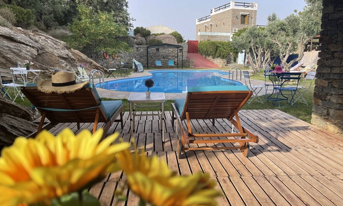 Kea Villa | Villa ATHENA - villa de cinco dormitorios con piscina privada - bodega -barbacoa - helipuerto
