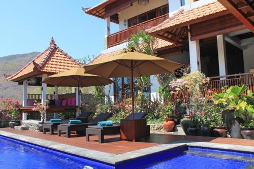 Amed Villa | Villa Bukit Malas 4, 4 Bedroom Villa and Pool
