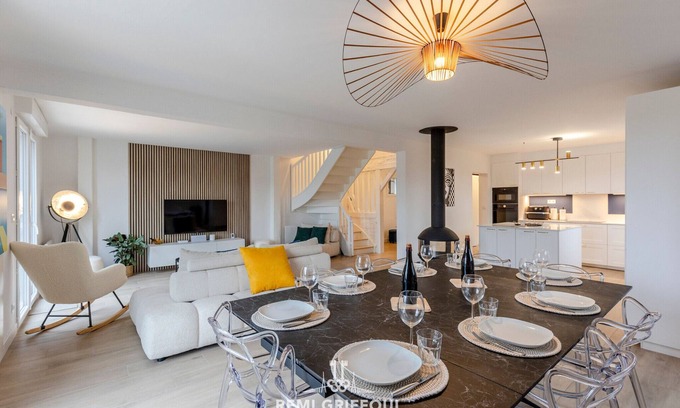 Gonneville-sur-Honfleur Villa | Villa Canet - Jacuzzi - Chimenea - Sauna, Carga para vehículo eléctrico, 10