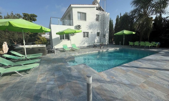 Pegeia Villa | Villa Coralia Gardens 1km From Coral Bay Beach