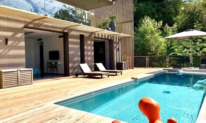 Le Rayol Villa | Villa contemporánea arquitecto nuevo 3 dormitorios vista mar
