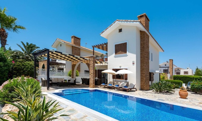 Ayia Thekla Villa | Sea Front Villa Costa Blu by Ezoria Villas