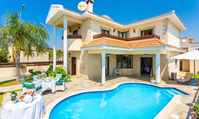 Ayia Marina Chrysochous Villa | Villa Charianna - Cuatro Habitaciones Villa, Capacidad 8
