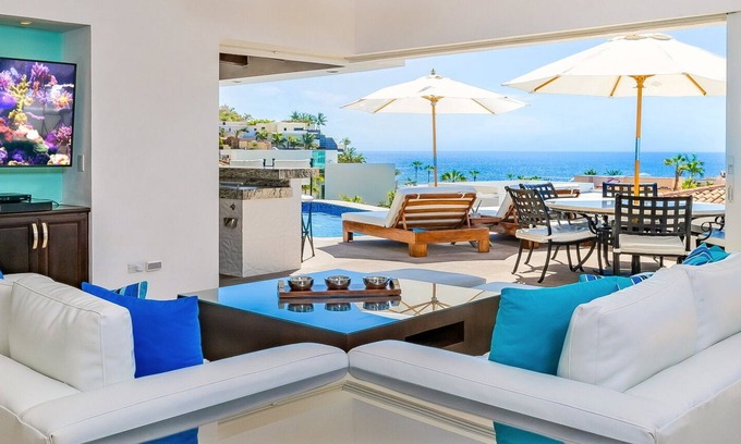 Pedregal Casa | Villa del Toro Rojo, vista al mar en Pedregal - conserje las 24 horas, servicio de limpieza diario