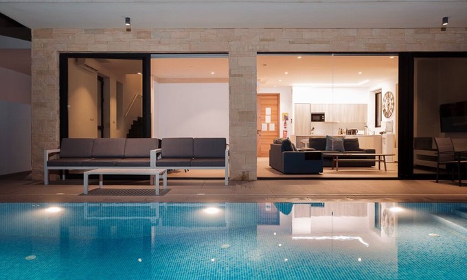 Cape Greko Villa | Villa Ektoras at Periyiali Resort with modern design, and amenities.
