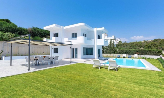 Kolymbia Villa | Villa Eunike - Cinco Habitaciones Villa, Capacidad 10