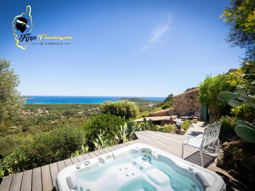 Sainte-Lucie-de-Porto-Vecchio Casa | Villa Ficaja 10 pers JACUZZI vue MER PINARELLO