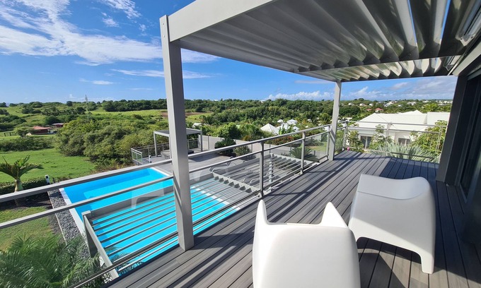 Sainte-Anne Casa | villa de lujo HX, piscina, playa, mar vistos para más adelante