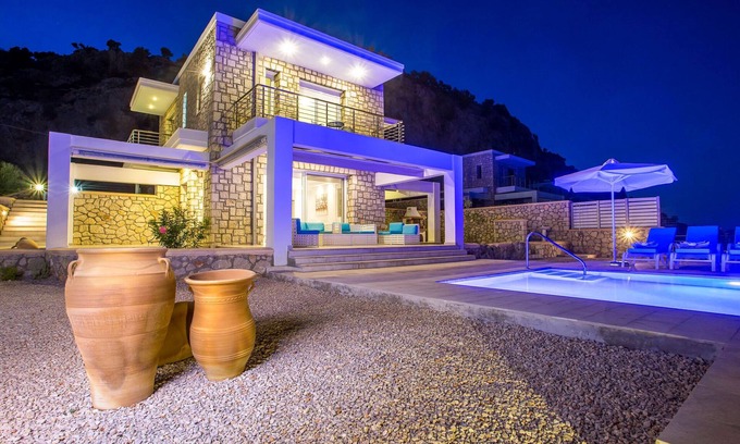 Afandou Villa | Villa en Rodas con piscina infinita y BBQ