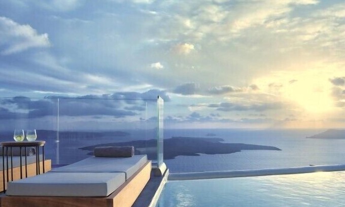 Firostefani Villa | Villa Ioli, impresionantes vistas de Caldera